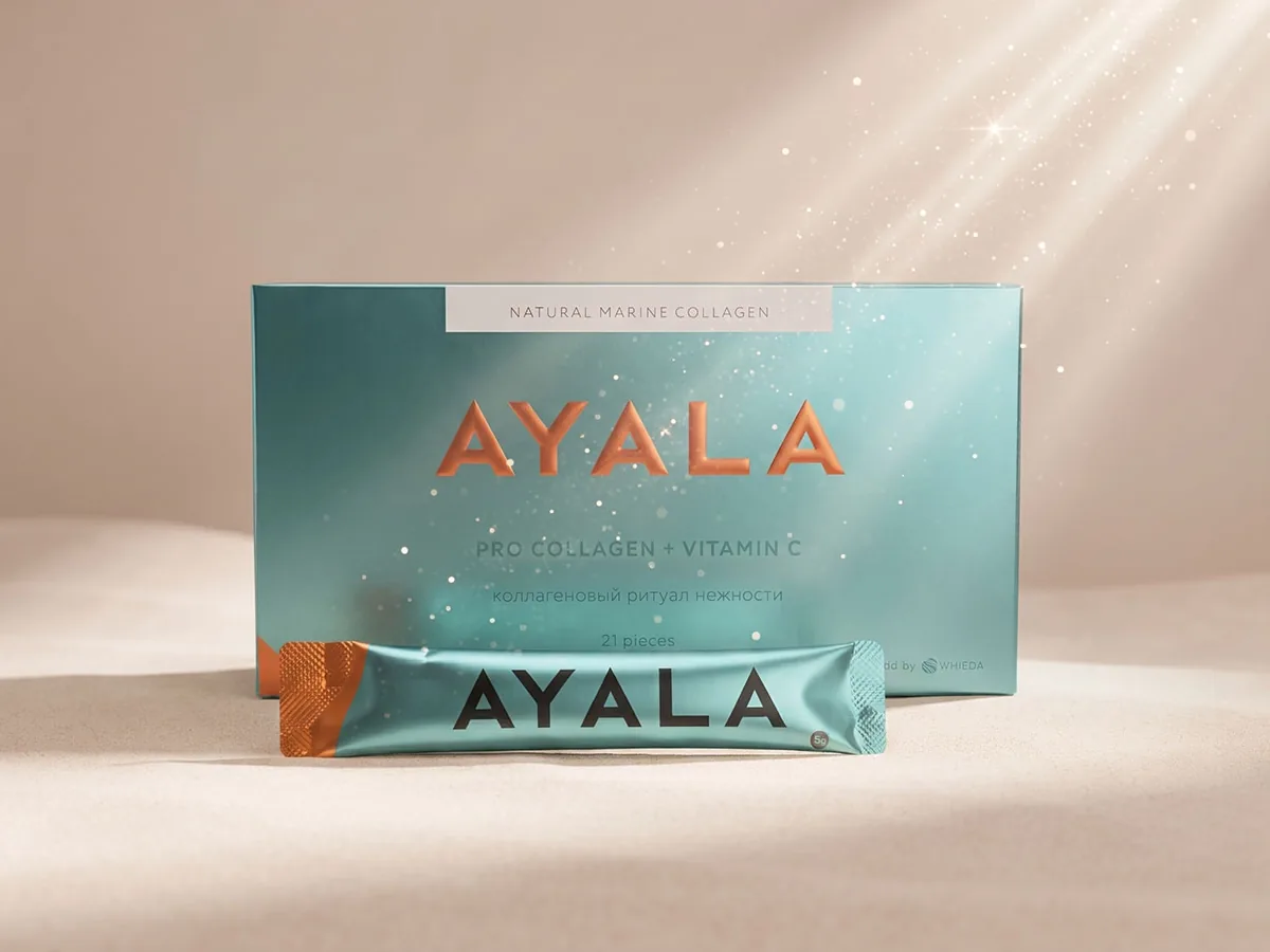 AYALA Natural Marine Collagen — на бежевом фоне, фото 1